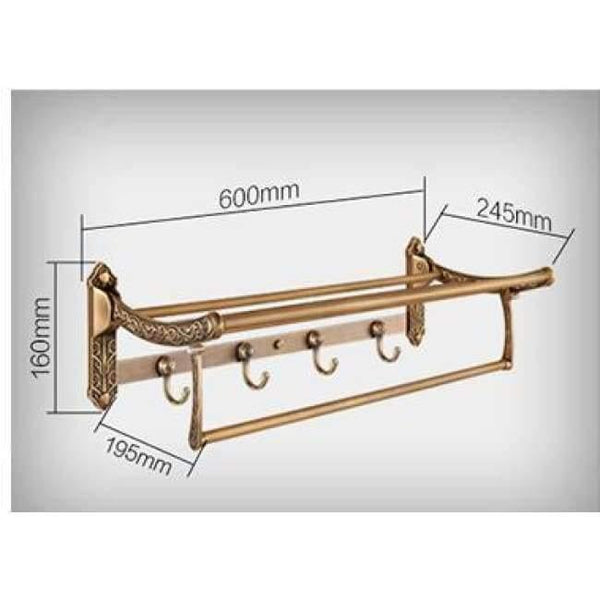 Planet Gates towel rack European Bronze Brushed Bathroom Accessories Solid Brass Carved Bathroom Product Antique Brass Carved Bathroom Hardware Sets