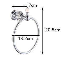 Planet Gates towel ring Solid Brass Chrome Finish Bathroom Accessories Set,Robe Hook,Paper Holder,Towel Bar,Soap Basket,bathroom Sets,