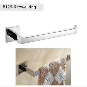 Planet Gates Towel ring Stainless Steel Bathroom Hardware Set Mirror Chrome Polished Towel Rack Toilet Paper Holder Towel Bar Hook Bathroom Accessories