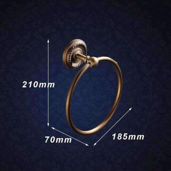 Planet Gates towel rings Antique Carved Bathroom Hardware Sets Solid Brass European Bathroom Accessories Set Brushed Bathroom Products (shelf/towel Rack)