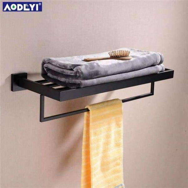 Planet Gates Towel Shelf AODEYI Bathroom Hardware Set Black Robe Hook Towel Rail Rack Bar Shelf Paper Holder Toothbrush Holder Bathroom Accessories