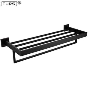 Planet Gates Towel Shelf SUS 304 Stainless Steel Bathroom Hardware Set Black Matte Paper Holder Toothbrush Holder Towel Bar Bathroom Accessories
