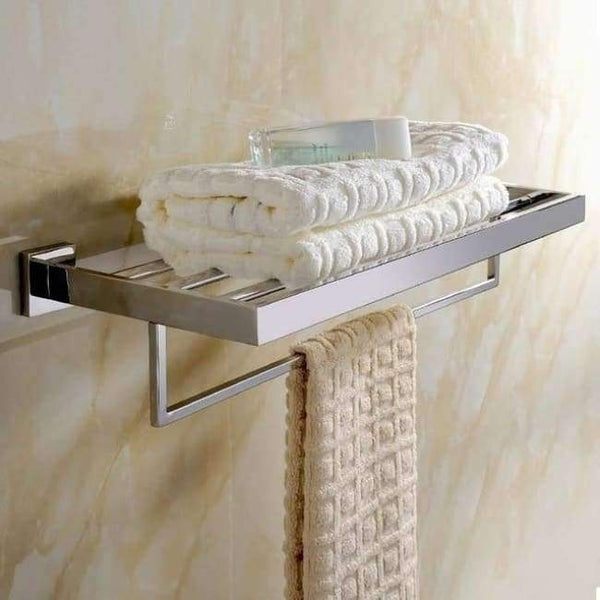 Planet Gates Towel Shelf SUS 304 Stainless Steel Bathroom Hardware Set Chrome Polished Toothbrush Holder Paper Holder Towel Bar Bathroom Accessories