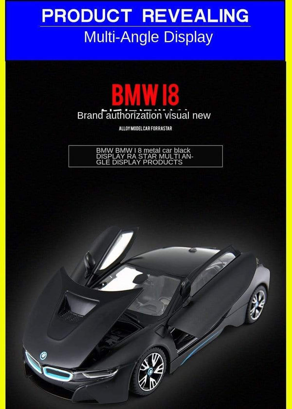 Planet Gates Toys for Boys 1:24diecast Model Cars  BMW I8 Alloy Car Model Simulation Ornaments Cars Toy  Diecast Model Cars