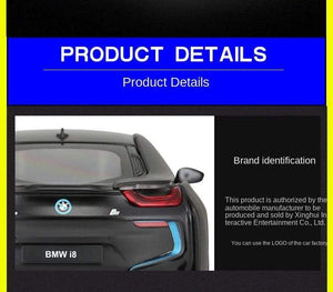 Planet Gates Toys for Boys 1:24diecast Model Cars  BMW I8 Alloy Car Model Simulation Ornaments Cars Toy  Diecast Model Cars