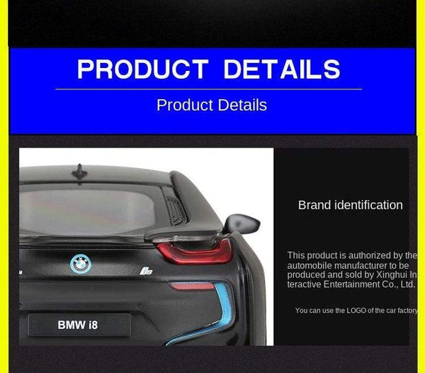 Planet Gates Toys for Boys 1:24diecast Model Cars  BMW I8 Alloy Car Model Simulation Ornaments Cars Toy  Diecast Model Cars