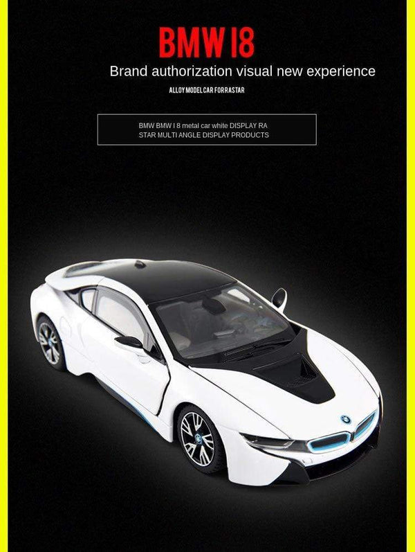 Planet Gates Toys for Boys 1:24diecast Model Cars  BMW I8 Alloy Car Model Simulation Ornaments Cars Toy  Diecast Model Cars