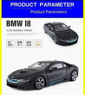 Planet Gates Toys for Boys 1:24diecast Model Cars  BMW I8 Alloy Car Model Simulation Ornaments Cars Toy  Diecast Model Cars