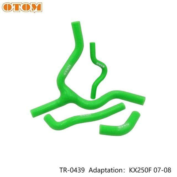 Planet Gates TR-0439 Motorcycle Silicone Radiator Coolant Hose Kit For KAWASAKI KXF KX250F KX450F 2007 2008 2009 2010 2015 2019 GREEN
