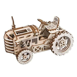 Planet Gates Tractor / China 4 Kinds Creative DIY Laser Cutting 3D Mechanical Model Wooden Puzzle Game Assembly Toy Gift for Children Teens Adult LK