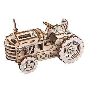 Planet Gates Tractor / United States Creative 4 Kinds DIY Laser Cutting 3D Mechanical Model Wooden Puzzle Game Assembly Toy Gift for Children Teens Adult LK