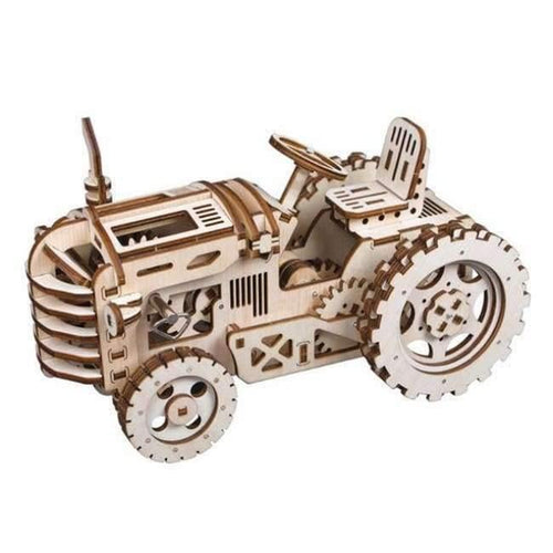 Planet Gates Tractor / United States Creative 4 Kinds DIY Laser Cutting 3D Mechanical Model Wooden Puzzle Game Assembly Toy Gift for Children Teens Adult LK