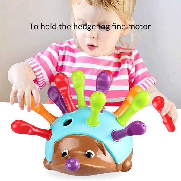 Planet Gates Training Focused on Children's Fine Motor Hand-Eye Coordination Fight Inserted Hedgehog Baby Educational Toy