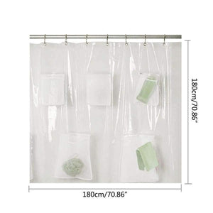 Planet Gates Translucent Bathroom Shower Curtain with Pocket Waterproof Bath Curtain Clear Translucent Bathroom Shower Curtain Bathroom Products