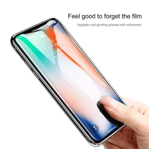 Planet Gates Transparent Baseus Screen Protector For iPhone X 0.3mm Ultra Thin 9H 3D Full Coverage Protective Glass For iPhone X Tempered Glass Cover