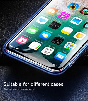 Planet Gates Transparent Black Baseus Tempered Glass For iPhone X Screen Protector 4D Surface Full Coverage Glass For iPhone X Front Film Cover 0.3mm Thin Film
