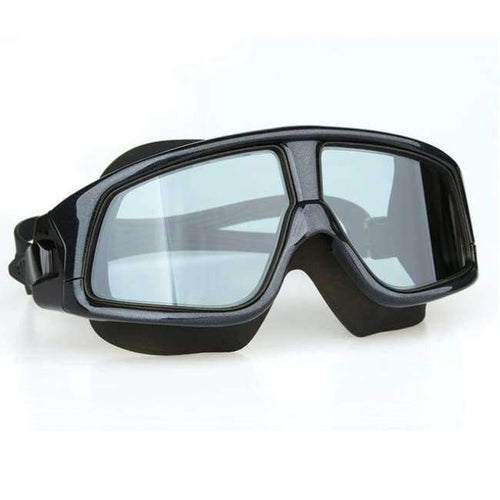 Planet Gates Transparent Black / China Swimming Goggles Comfortable Silicone Large Frame Swim Glasses Anti-Fog UV Men Women Swim Mask Waterproof