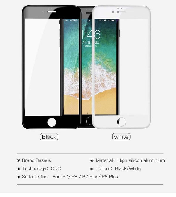 Planet Gates Transparent Black / For iPhone 7 8 Baseus Protective Glass For iPhone 8 7 Plus Screen Protector 0.3mm Thin Full Coverage Tempered Glass For iPhone 7 7 Plus Glass