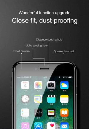 Planet Gates Transparent Black / For iPhone 7 8 Baseus Protective Glass For iPhone 8 7 Plus Screen Protector 0.3mm Thin Full Coverage Tempered Glass For iPhone 7 7 Plus Glass