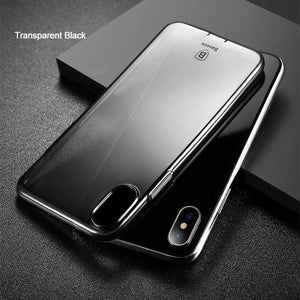 Planet Gates Transparent Black / For iPhone X Baseus Ultra Thin TPU Case For iPhone X Dirt-resistant Case Transparent Soft Silicone High Transparency Case For iPhone X Cover