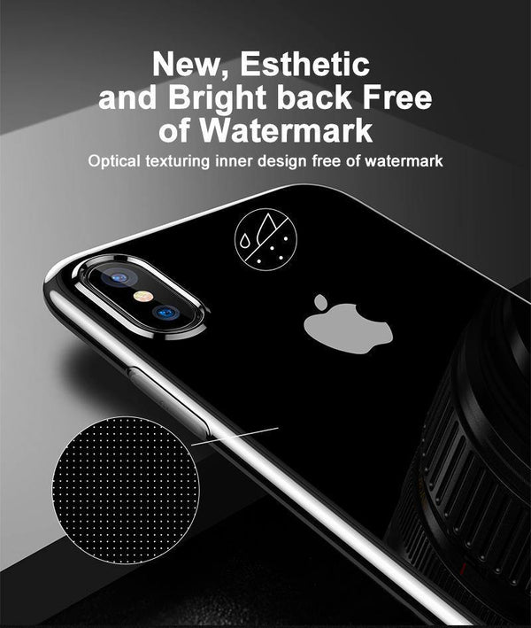 Planet Gates Transparent Black / For iPhone X Baseus Ultra Thin TPU Case For iPhone X Dirt-resistant Case Transparent Soft Silicone High Transparency Case For iPhone X Cover