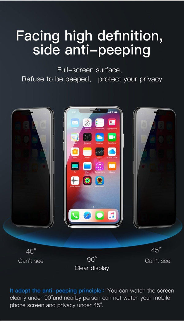 Planet Gates Transparent Black / For iPhone XR 6.1 Baseus 0.23mm Screen Protector For iPhone Xs XR Xs Max 2018 Protective Glass Full Coverage Tempered Glass For iPhone X Anti Spy