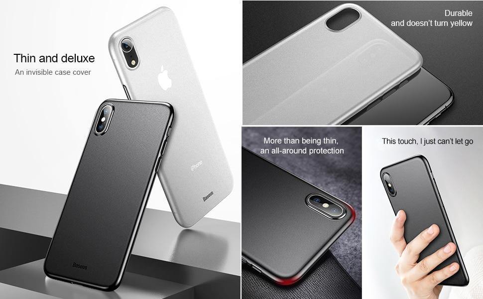Planet Gates Transparent Black / For iPhone Xs 5.8 Baseus Super Super Thin Wing Case For iPhone Xs Xs Max XR 2018 Cases Hard PP Back Phone Accessories For iPhone Xs Xs Max Cover