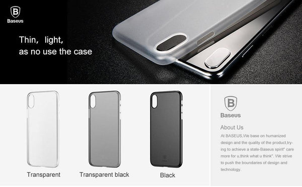 Baseus Luxury Simple Phone Case For iPhone X Smooth Matte PP Case For iPhone X Ultra Thin Back Phone Cover For iPhoneX Coque - Planet Gates