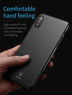 Planet Gates Transparent Black / PP Baseus Luxury Simple Phone Case For iPhone X Smooth Matte PP Case For iPhone X Ultra Thin Back Phone Cover For iPhoneX Coque
