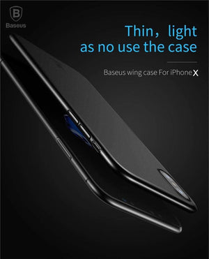 Planet Gates Transparent Black / PP Baseus Luxury Simple Phone Case For iPhone X Smooth Matte PP Case For iPhone X Ultra Thin Back Phone Cover For iPhoneX Coque