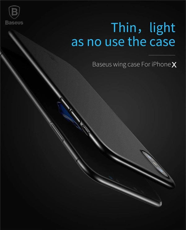 Planet Gates Transparent Black / PP Baseus Luxury Simple Phone Case For iPhone X Smooth Matte PP Case For iPhone X Ultra Thin Back Phone Cover For iPhoneX Coque