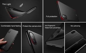 Planet Gates Transparent Black / PP Baseus Luxury Simple Phone Case For iPhone X Smooth Matte PP Case For iPhone X Ultra Thin Back Phone Cover For iPhoneX Coque