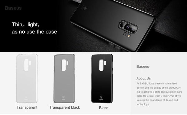 Planet Gates Transparent Black / S9 Baseus Super Super Thin Phone Case For Samsung Galaxy S9 S9+ Ultra Slim Case For Samsung S9 Plus Coque