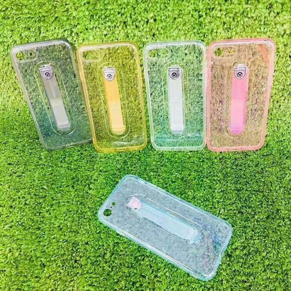 Planet Gates Transparent blue / For iphone 5 iPhone 7 6S 8 Plus ring buckle phone Case For iPhone X 10 luxury bracket TPU Silicone Protected Full Case