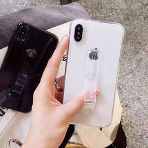 Planet Gates Transparent blue / For iphone 5 iPhone 7 6S 8 Plus ring buckle phone Case For iPhone X 10 luxury bracket TPU Silicone Protected Full Case