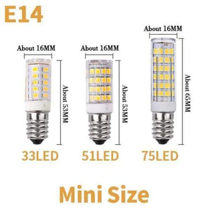 Planet Gates Transparent Bulb e14 / 33LEDs / Cold White JJD E27 LED Lamp E14 LED Corn Bulb Lampada 24 36 48 56 69 72LEDs Chandelier Candle LED Light SMD5730 220V For Home Decoration