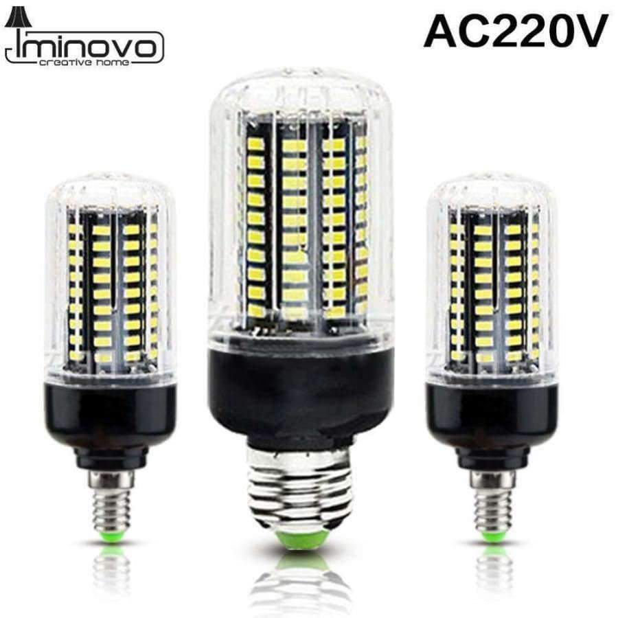 Planet Gates Transparent Bulb e14 / 48LEDs / Cold White E27 LED Lamp E14 Bulb Lampada SMD5730 220V Corn Bulb Bombillas 24 36 48 56 69 72LEDs Chandelier Candle Light For Home Decoration