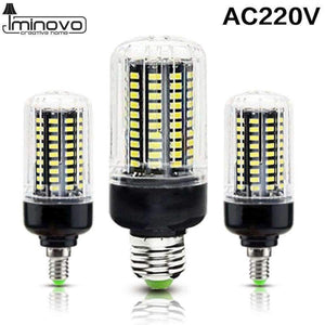 Planet Gates Transparent Bulb e14 / 48LEDs / Cold White E27 LED Lamp E14 Bulb Lampada SMD5730 220V Corn Bulb Bombillas 24 36 48 56 69 72LEDs Chandelier Candle Light For Home Decoration
