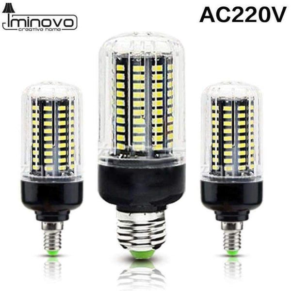 Planet Gates Transparent Bulb e14 / 48LEDs / Cold White E27 LED Lamp E14 Bulb Lampada SMD5730 220V Corn Bulb Bombillas 24 36 48 56 69 72LEDs Chandelier Candle Light For Home Decoration