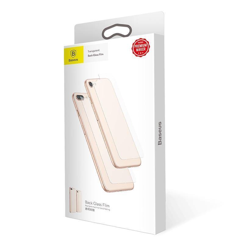 Planet Gates Transparent / For iPhone 8 Baseus 0.3mm Back Screen Protector For iPhone 8 Rear Tempered Glass For iPhone 8 Plus Reverse Protective Toughened Glass Film