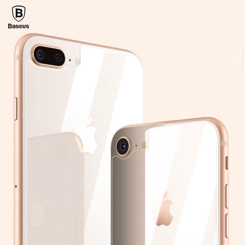 Planet Gates Transparent / For iPhone 8 Baseus 0.3mm Back Screen Protector For iPhone 8 Rear Tempered Glass For iPhone 8 Plus Reverse Protective Toughened Glass Film