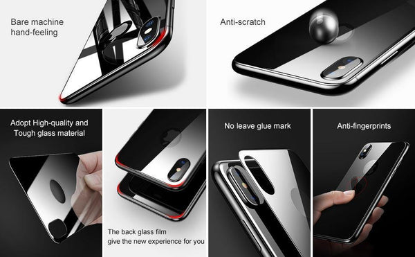 Planet Gates Transparent / For iPhone X Baseus 0.3mm Back Protector For iPhone X Tempered Glass Back Cover Ultra Thin Scratch Proof Glass For iPhone X Back Film