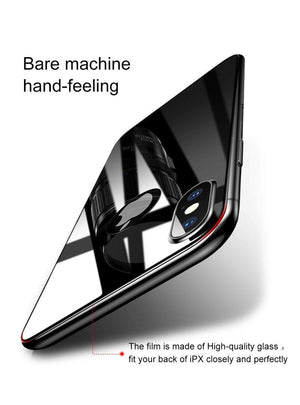 Planet Gates Transparent / For iPhone X Baseus 0.3mm Back Protector For iPhone X Tempered Glass Back Cover Ultra Thin Scratch Proof Glass For iPhone X Back Film