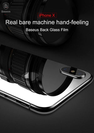 Planet Gates Transparent / For iPhone X Baseus 0.3mm Back Protector For iPhone X Tempered Glass Back Cover Ultra Thin Scratch Proof Glass For iPhone X Back Film