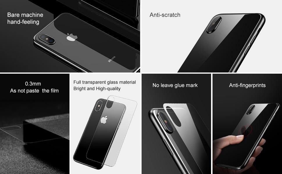 Planet Gates Transparent / For iPhone Xs 5.8 Baseus 0.3mm Back Tempered Glass For iPhone Xs Ultra Thin Transparent Protective Glass For iPhone Xs Max 2018 Back Film Cover