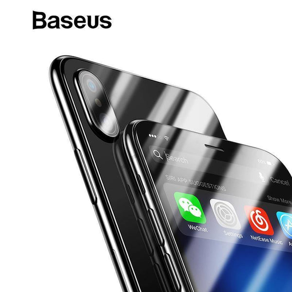 Planet Gates Transparent / For iPhone Xs 5.8 Baseus Front Glass + Back Tempered Glass For iPhone Xs Xs Max XR 2018 Protective Glass Screen Protector For iPhone Xs Xs Max