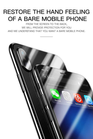 Planet Gates Transparent / For iPhone Xs 5.8 Baseus Front Glass + Back Tempered Glass For iPhone Xs Xs Max XR 2018 Protective Glass Screen Protector For iPhone Xs Xs Max
