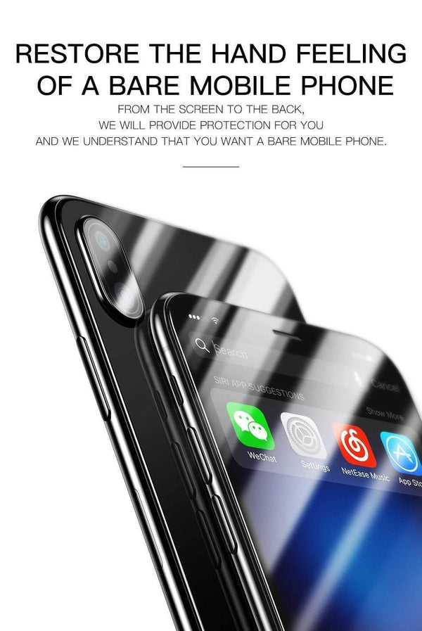 Planet Gates Transparent / For iPhone Xs 5.8 Baseus Front Glass + Back Tempered Glass For iPhone Xs Xs Max XR 2018 Protective Glass Screen Protector For iPhone Xs Xs Max