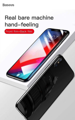 Planet Gates Transparent / For iPhone Xs 5.8 Baseus Front Glass + Back Tempered Glass For iPhone Xs Xs Max XR 2018 Protective Glass Screen Protector For iPhone Xs Xs Max