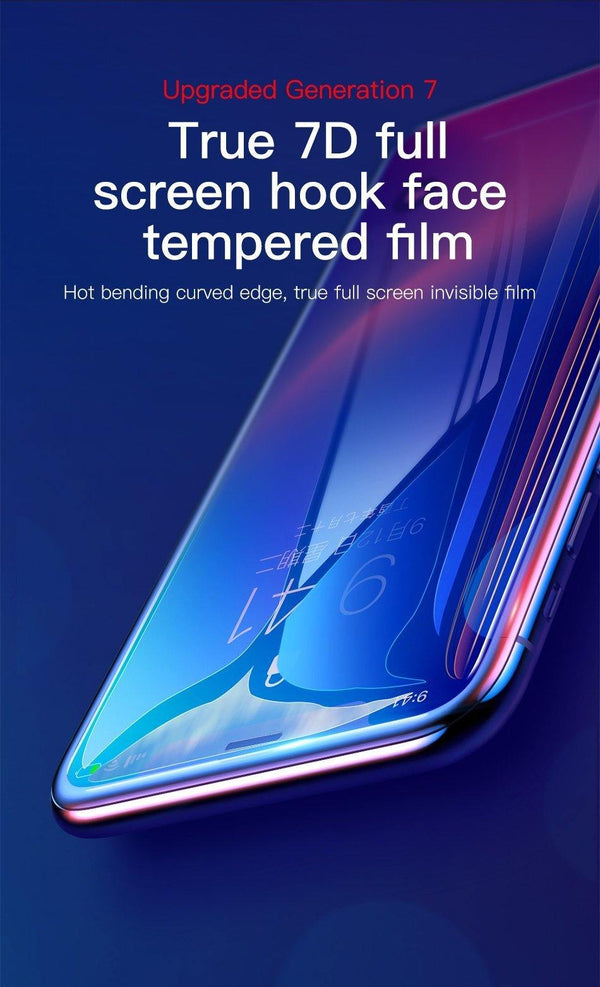 Planet Gates Transparent Glass Baseus 0.3MM 7D Surface Screen Protector For iPhone X Glass 9H Thin Anti Blue Light Tempered Glass For iPhone X Protective Glass